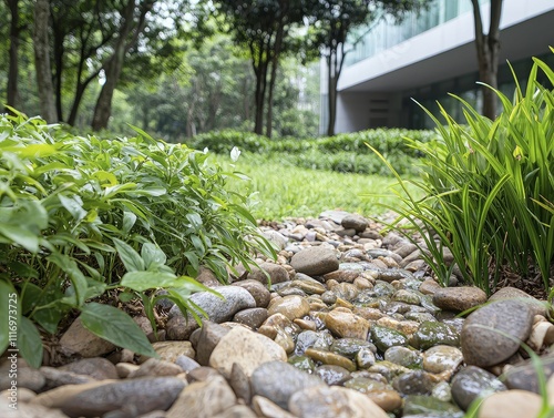 Efficient water retention solutions for sustainable landscaping in urban environments photo