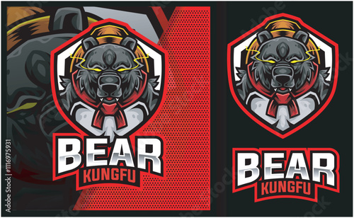 Bear Kungfu Logo Design - Powerful and Dynamic Brand Identity