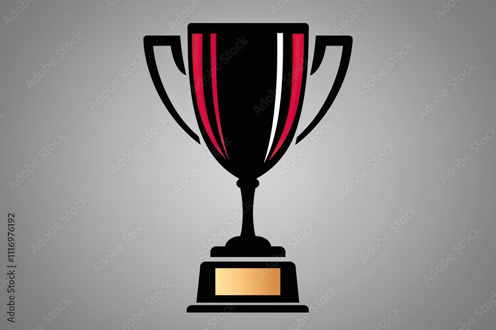 Sleek Black Trophy Icon Symbolizing Victory and Excellence Sleek Black Trophy Icon Symbolizing Victory and Excellence