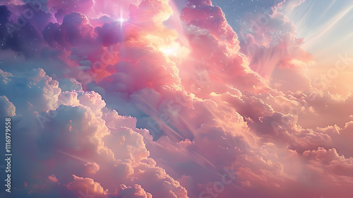 colorful clouds cinematic style