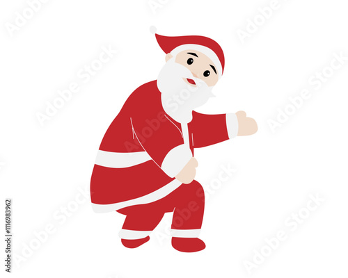 cute Santa Claus Cartoon Illustration