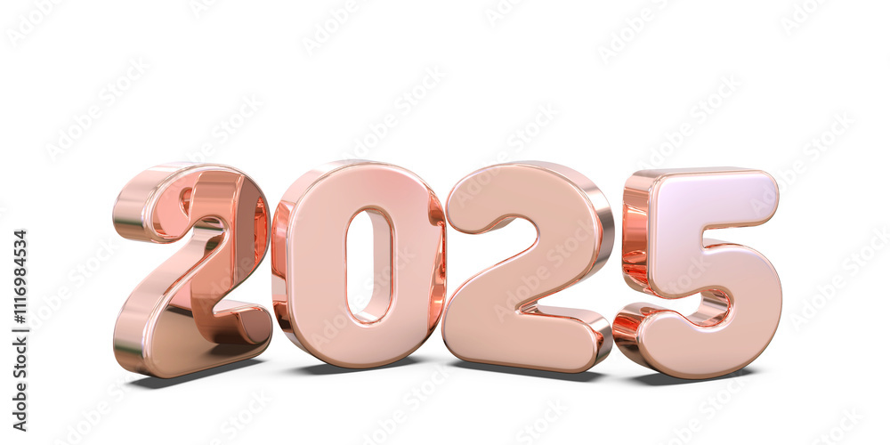 2025 Rose Gold Number Happy New Year 2025 Rose Gold Number Happy New Year