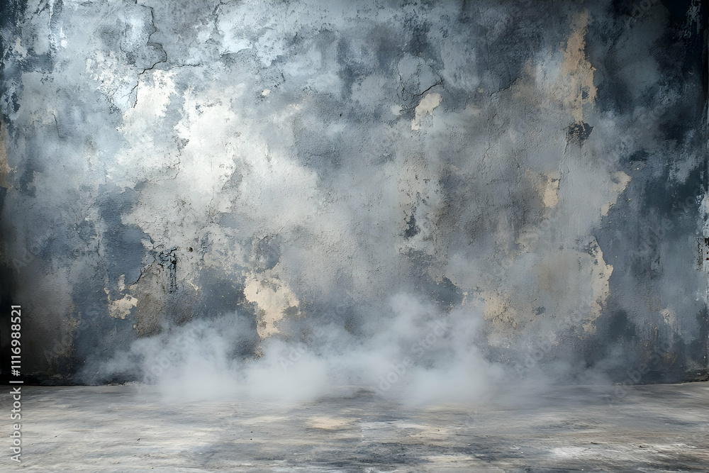 Grungy textured wall and floor with fog. Grungy textured wall and floor with fog.
