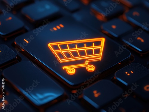 Web interface or online store. Concept of online shopping, search for online offers, discounts and sales.