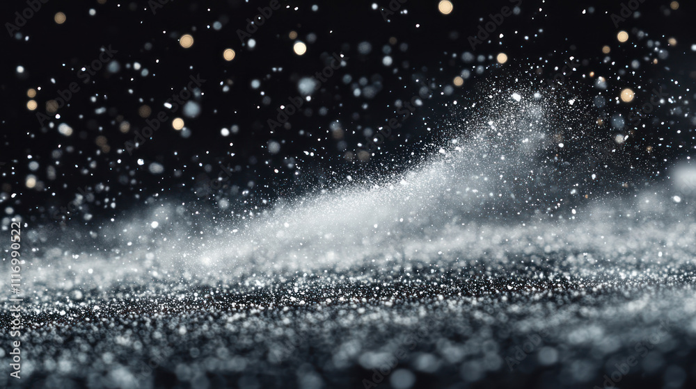 Obraz premium mesmerizing display of fine dust particles swirling in air, creating magical atmosphere