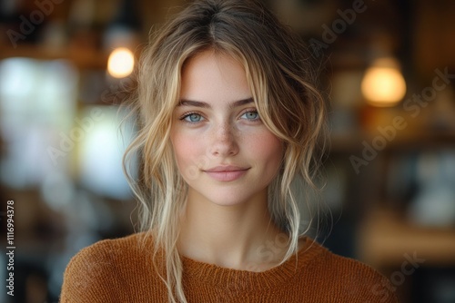 Wallpaper Mural Portrait of Young Woman with Down Syndrome in Cafe Inner Space Promoting Employment and Inclusion Torontodigital.ca