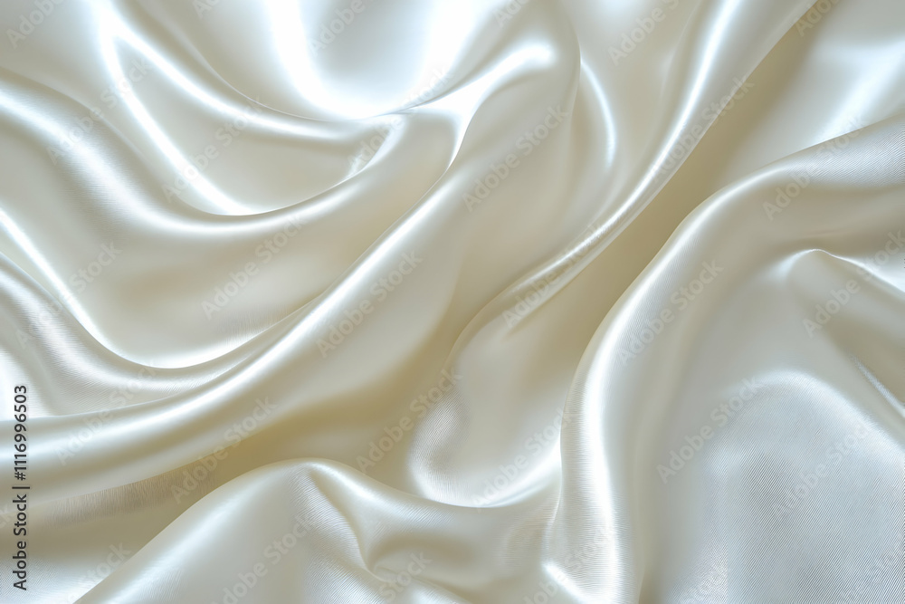 Luxurious ivory satin fabric with elegant folds and drapes. Luxurious ivory satin fabric with elegant folds and drapes.