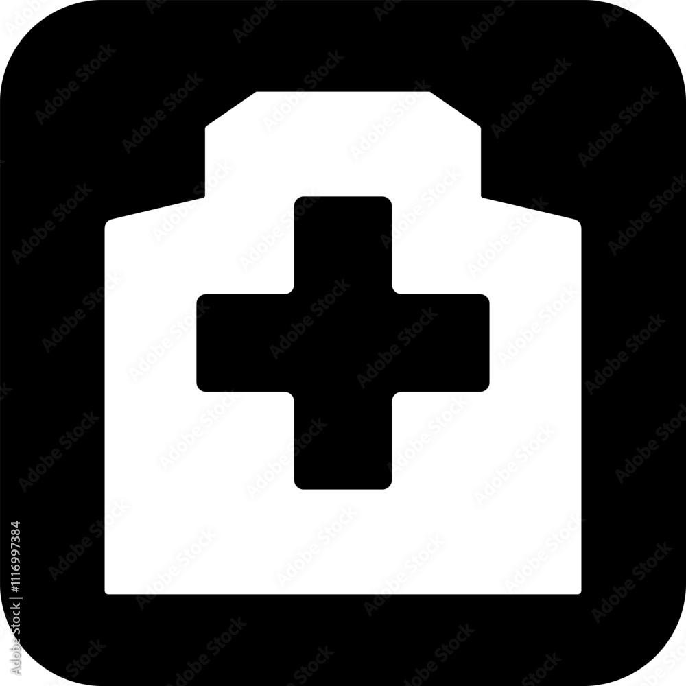 Obraz premium 病院のアイコン