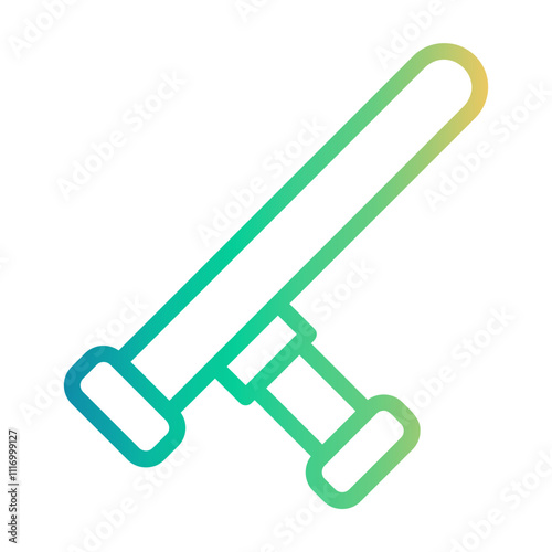 baton Line Gradient Icon