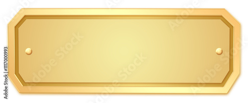 Gold Name Plate. Gold Plaque.