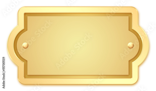 Gold Name Plate. Gold Plaque.