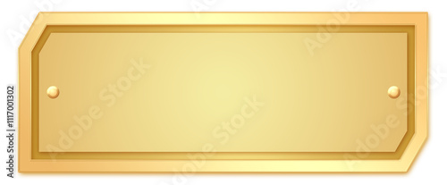 Gold Name Plate. Gold Plaque.