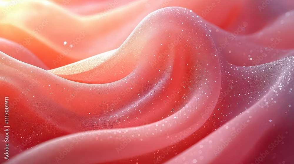 Abstract flowing fabric with sparkles in soft pink tones. Abstract flowing fabric with sparkles in soft pink tones.