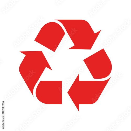 Recycle symbol for metal waste