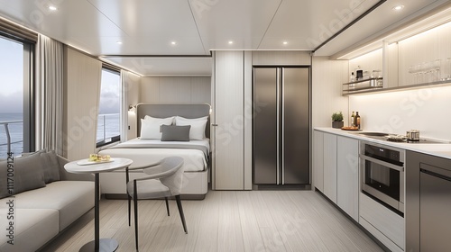 Modern Luxury Yacht Suite Interior Design