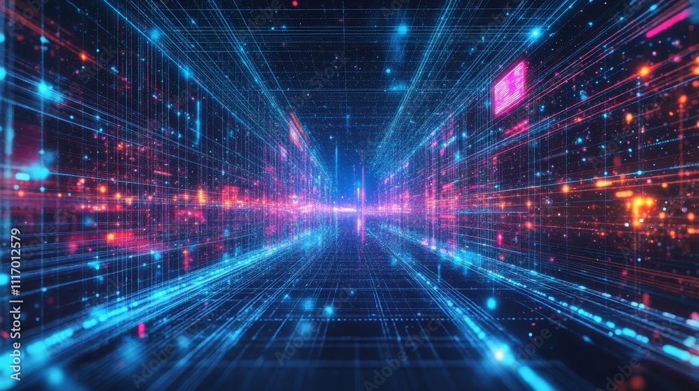 retro synthwave grid perspective, neon blue wireframe landscape, starlit cyber horizon, glowing digital matrix, infinite corridor effect, retrowave aesthetic, deep space background, cyberpunk retro synthwave grid perspective, neon blue wireframe landscape, starlit cyber horizon, glowing digital matrix, infinite corridor effect, retrowave aesthetic, deep space background, cyberpunk