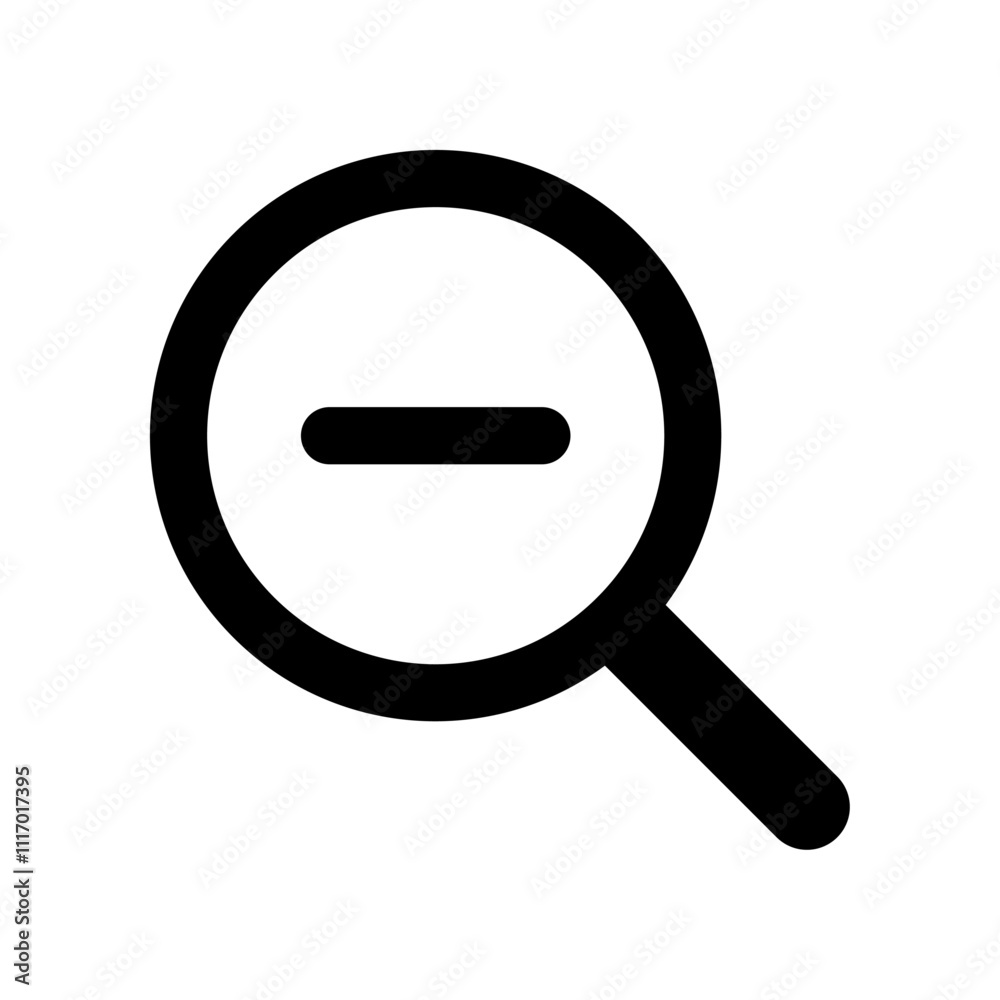 Magnifying glass with minus symbol Magnifying glass with minus symbol
