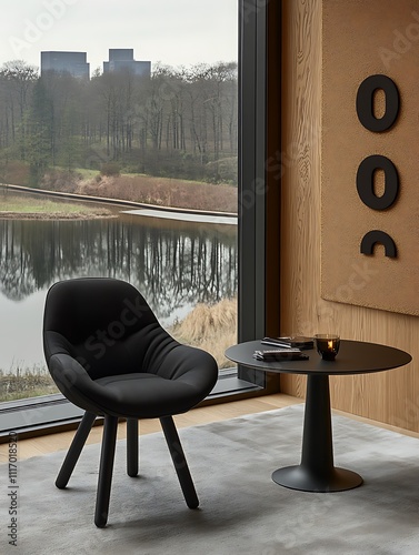 A home office with a corkboard full of ideas and inspiration.