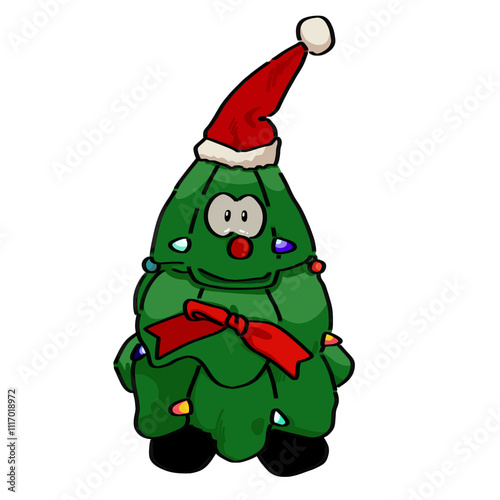 santa claus hat christmas tree plushies 