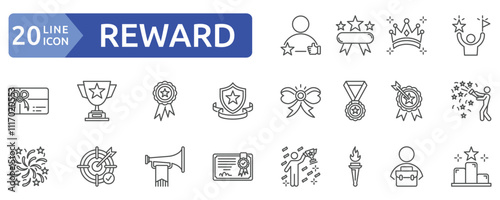 Reward icon set