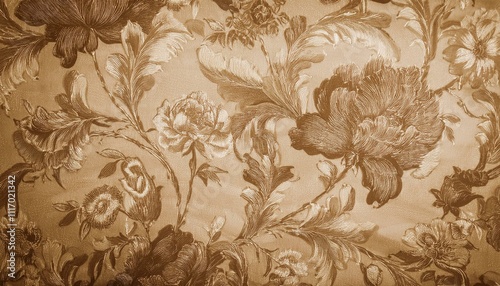 Wallpaper Mural 빈티지 패턴 벽지 올드한 감성이 느껴지는 세피아 톤의 꽃무늬 패턴 벽지 Torontodigital.ca
