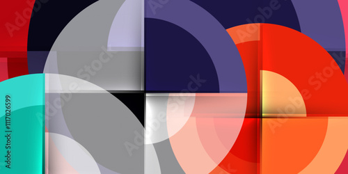 Target circle geometric abstract shapes. Vector Illustration For Wallpaper, Banner, Background, Card, Book Illustration, landing page