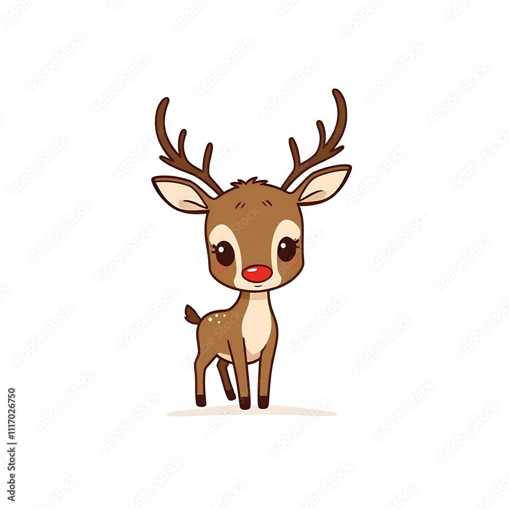 Fototapeta premium reindeer with red nose