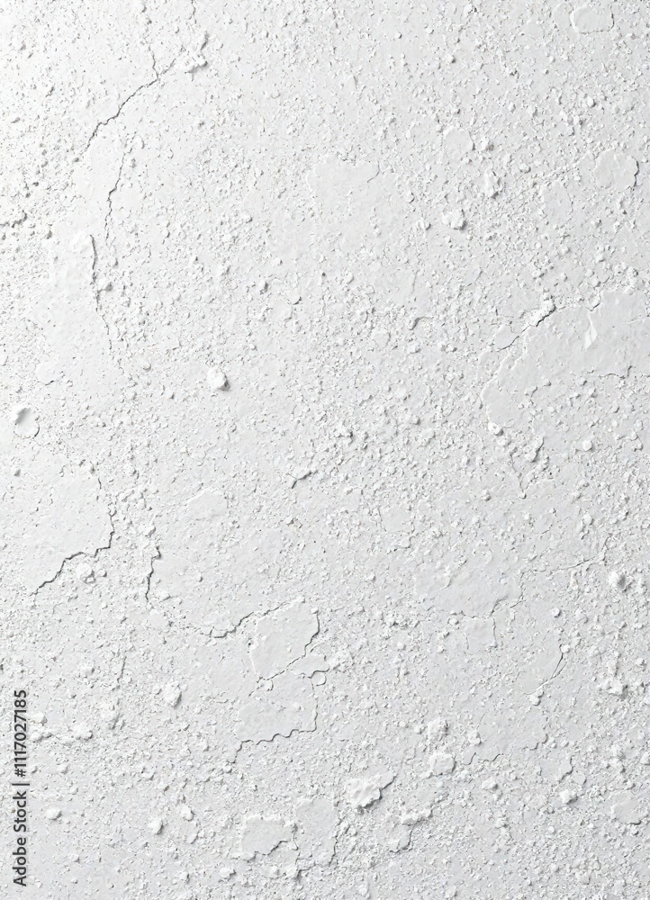 Rough-brushed plastered surface with a white coating, rough texture, aging process Rough-brushed plastered surface with a white coating, rough texture, aging process