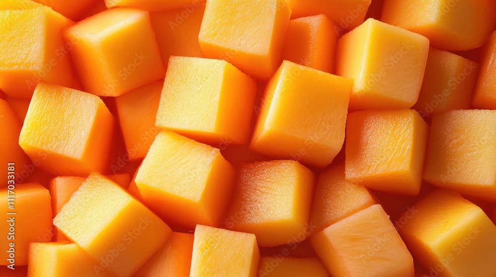 Cube Cut Cheddar Cheese Stack on Natural Tablecloth Background with Vintage 'Age of the Universe' Watermark