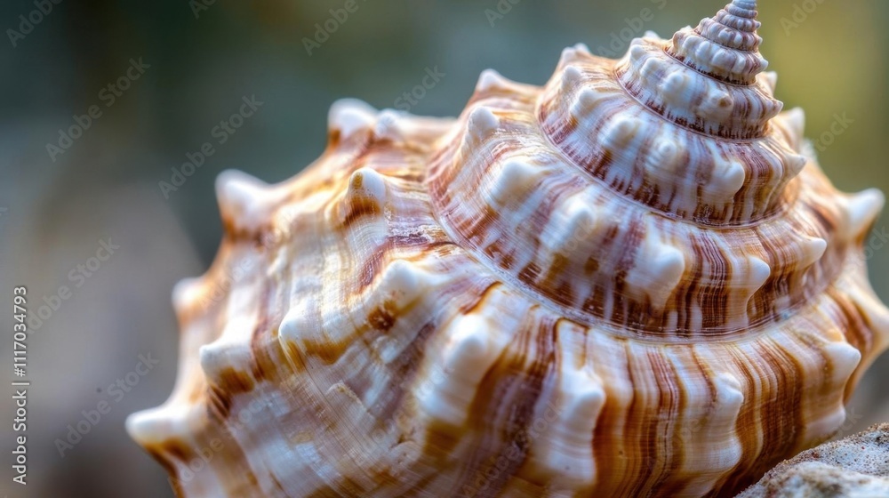 A close-up of a beautifully patterned seashell showcasing natural design. A close-up of a beautifully patterned seashell showcasing natural design.