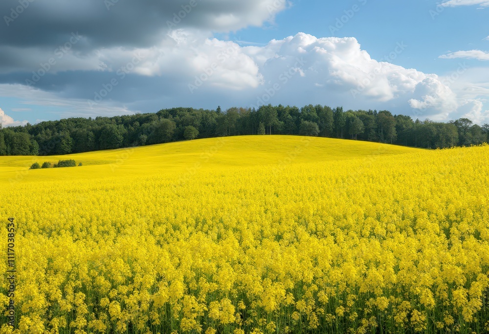 Vast Yellow Rapeseed Field under Dramatic Sky
Vast Yellow Rapeseed Field under Dramatic Sky