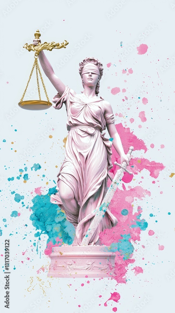 Obraz premium Justice in action the symbol of law artistic representation creative environment empowering perspective