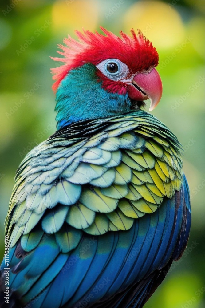A colorful parrot with vibrant feathers in a natural setting. A colorful parrot with vibrant feathers in a natural setting.