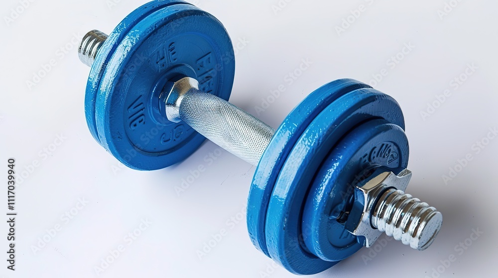 Barbell Isolated on White Background, Standing Alone as a Symbol of Strength and Fitness, Ready for Use.