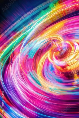 Wallpaper Mural A vibrant swirl of colorful light patterns creating a dynamic visual effect. Torontodigital.ca