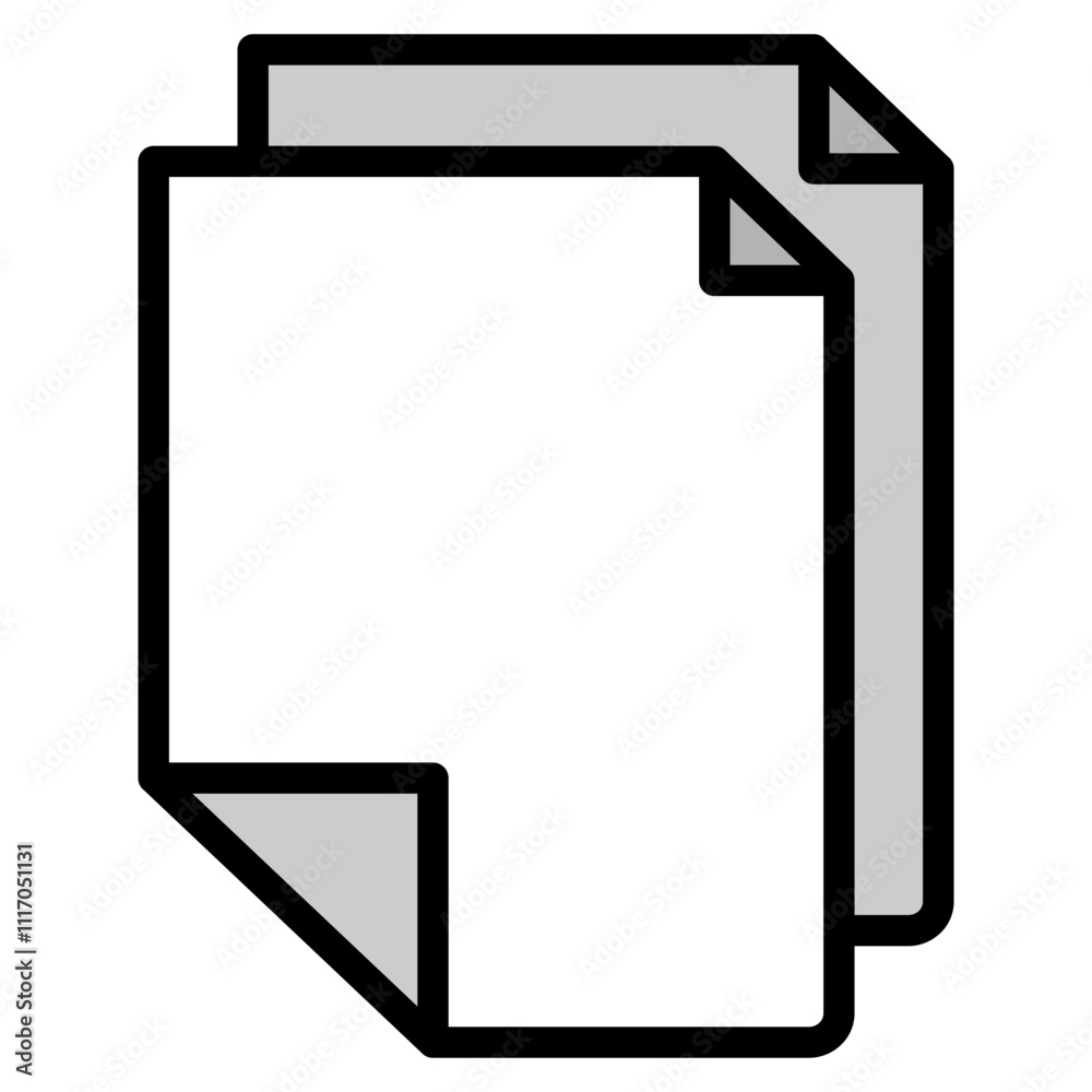 Folded Paper Icon Folded Paper Icon