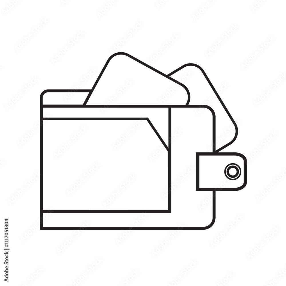 SIMPLE WALLET ICON WITH SIMPLE ELEGANT COLORS SIMPLE WALLET ICON WITH SIMPLE ELEGANT COLORS