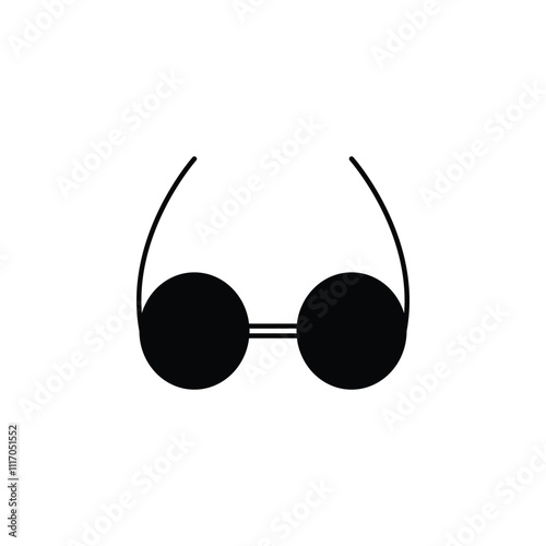 Sunglasses icon. Dark Glasses Icon. Black sunglass, glasses silhouette vector design and illustration.