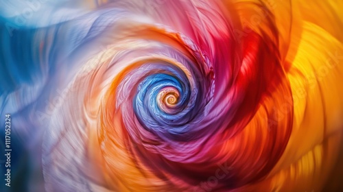 Abstract colorful spiral vortex.