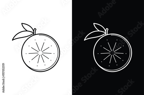 Minimalist Grapefruit Icon. Clean Vector Designs for Citrus Themes