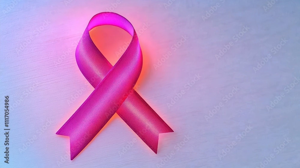 A pink ribbon symbolizing awareness and support for health causes. A pink ribbon symbolizing awareness and support for health causes.