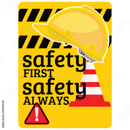 Safety First, Safety always, sign vector