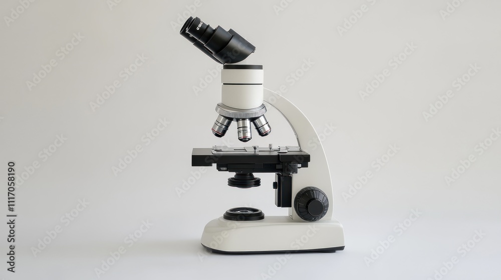 White Microscope on a White Background White Microscope on a White Background