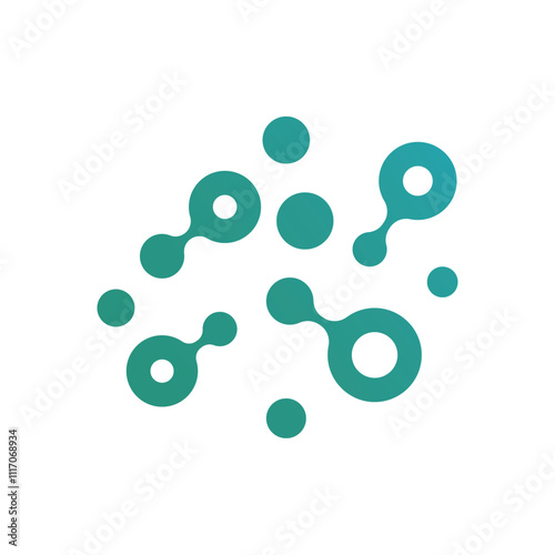 Neuron logo design template flat vector