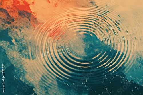 Abstract Ripple Effect Symbolizing Project Impact and Wider Influence