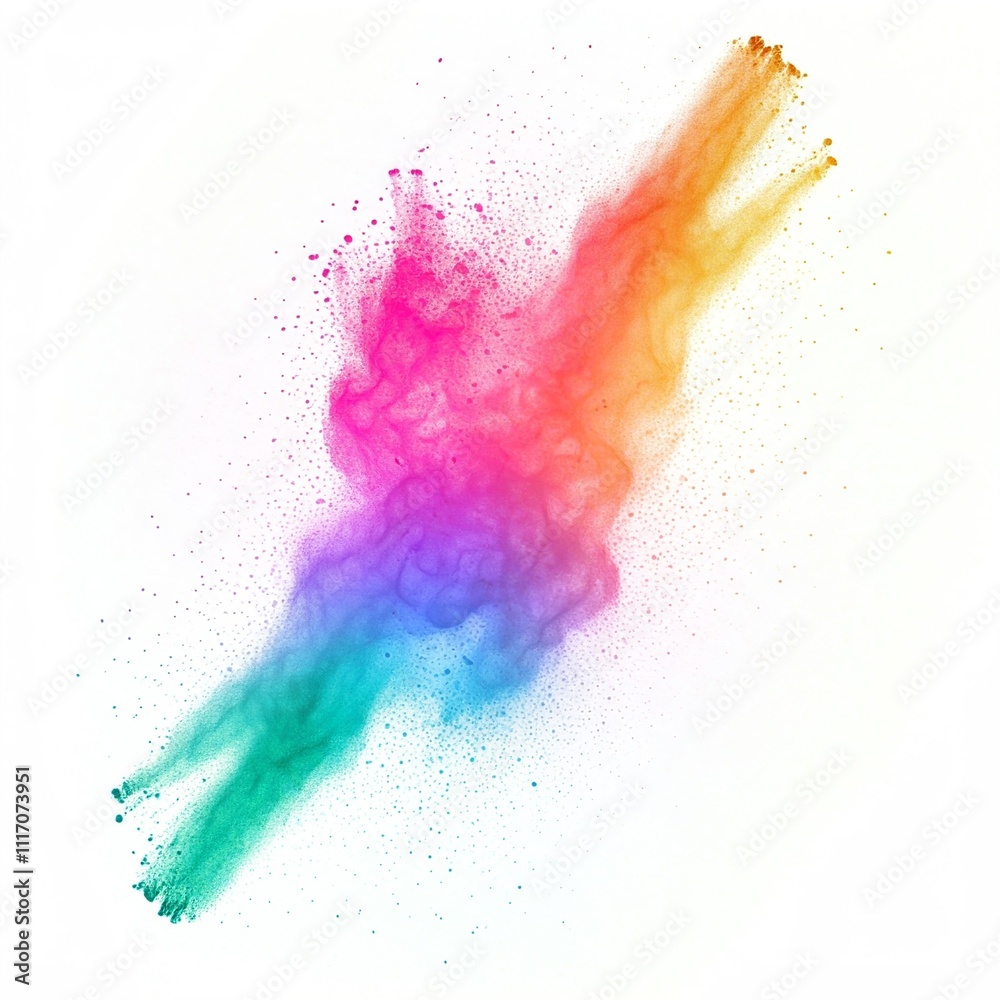 colorful powder explosion isolated on white background with rainbow color tones for holi festival design colorful powder explosion isolated on white background with rainbow color tones for holi festival design