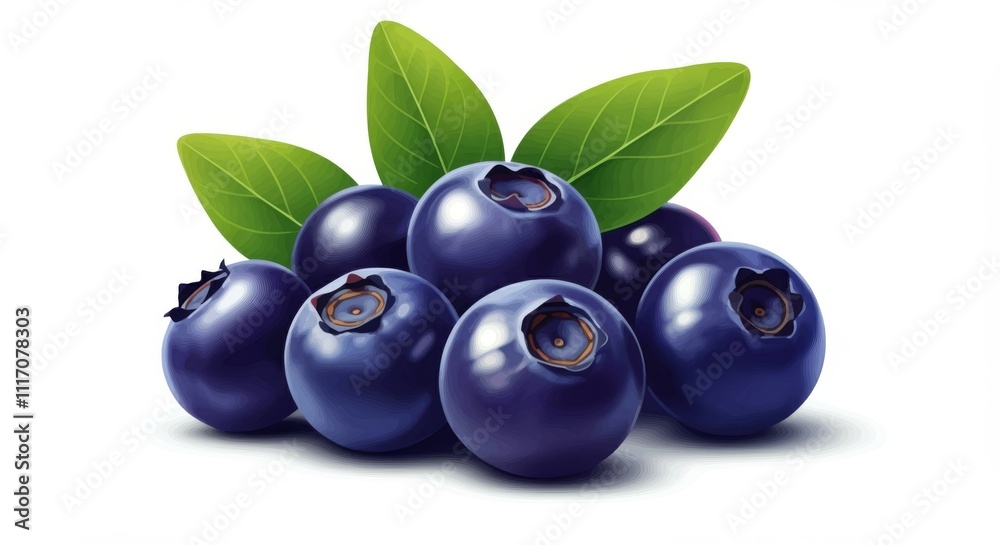 Blueberry Vector Illustration for High-Quality Prints Blueberry Vector Illustration for High-Quality Prints