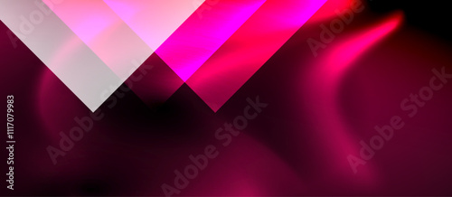 Dark neon colors with glass square shapes