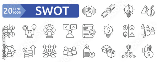 Swot icon set