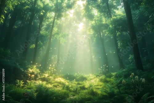 Enchanting Sunlit Forest Path